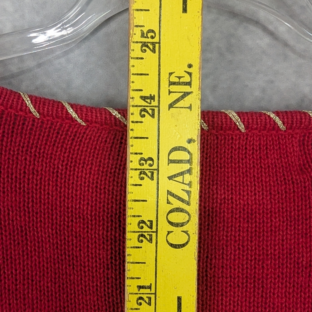 Tiara International Christmas Collection Size XL Beaded/Sequin Cardigan Sweater - Picture 15 of 16